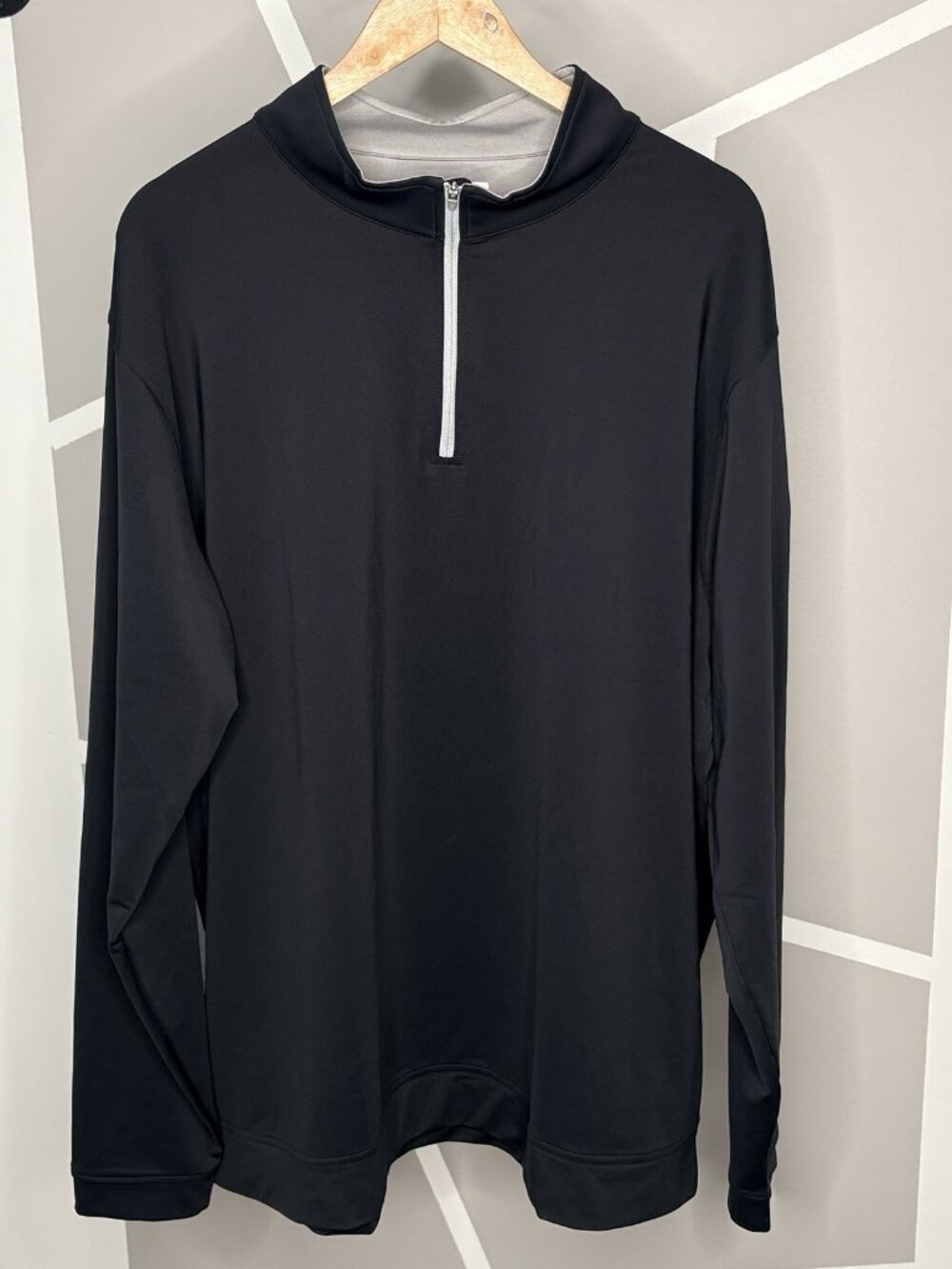 Peter Millar Perth Performance Golf ¼ Zip Men’s 3XL Audi Logo Black Stretch